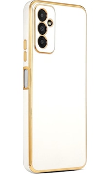 Samsung Uyumlu Galaxy M23 Kılıf Zore Bark Kapak Beyaz