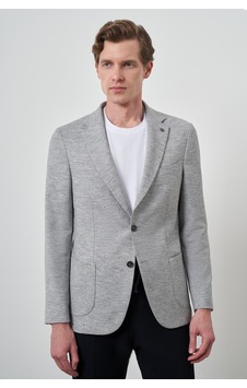 Morven Erkek Gri Keten Dokuma Desenli Slim Fit Mono Yaka Ceket 25ys002006100 Gri Morven Erkek Gri Keten Dokuma Desenli Slim Fit Mono Yaka Ceket 25ys002006100 Gri