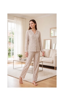 Flz Kadın Kışlık Viskon Pijama Takımı M L Xl Xxl Uzun Kollu Boydan Düğmeli Şık Ev Giyim 89-164 SOMON Flz Kadın Kışlık Viskon Pijama Takımı M L Xl Xxl Uzun Kollu Boydan Düğmeli Şık Ev Giyim 89-164 SOMON