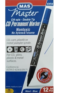 Mas Asetat Kalem Cd Marker Çift Uç Mavi 12 Li Paket Diğer Mas Asetat Kalem Cd Marker Çift Uç Mavi 12 Li Paket Diğer