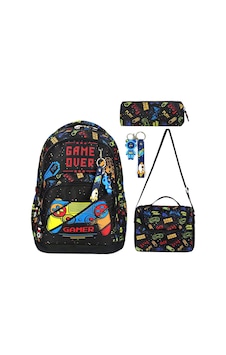 Denokids Game Erkek Çocuk İlkokul 4'lü Çanta Seti - Sırt Çantası Beslenme Çantası Kalem Kutusu Anahtarlık Çok Renkli Denokids Game Erkek Çocuk İlkokul 4'lü Çanta Seti - Sırt Çantası Beslenme Çantası Kalem Kutusu Anahtarlık Çok Renkli