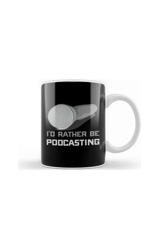 I D Rather Be Podcasting Cute & Funny Podcast Host Kupa Bardak Porselen Karışık I D Rather Be Podcasting Cute & Funny Podcast Host Kupa Bardak Porselen Karışık