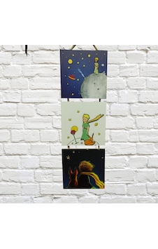 Küçük Prens Kabartmalı Baskılı 3'lü Tablo The Little Prince 1 Küçük Prens Kabartmalı Baskılı 3'lü Tablo The Little Prince 1