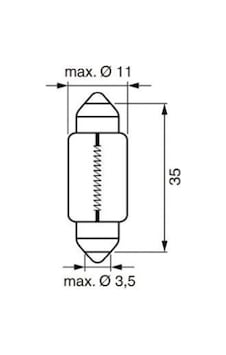 Narva Sv8,5-c5w ,24v/5w,11x38,sofit Lamba