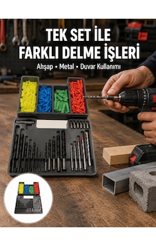 Matkap Ucu Seti Organizerli Çok Amaçlı Delme Uçları Yeni Nesil 08375442 Matkap Ucu Seti Organizerli Çok Amaçlı Delme Uçları Yeni Nesil 08375442