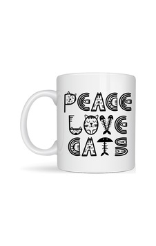 Northcity Peace Love Cats Sevimli Kedi Desenli Porselen Kupa Model 60 Kahve & Çay Kupası Diğer Northcity Peace Love Cats Sevimli Kedi Desenli Porselen Kupa Model 60 Kahve & Çay Kupası Diğer