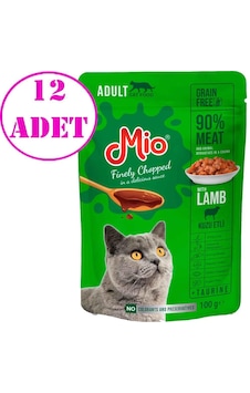 Mio Kedi Yaş Mama Kuzu Etli 100 Gr 12 Ad