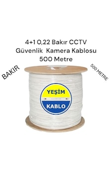 Yeşim 4+1 0,22 Cctv Bakır Güvenlik Kamera Kablosu 500 Metre Yeşim 4+1 0,22 Cctv Bakır Güvenlik Kamera Kablosu 500 Metre