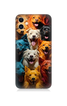 Apple Uyumlu iPhone 11 Silikon Kılıf Sevimli Köpekler Apple Uyumlu iPhone 11 Silikon Kılıf Sevimli Köpekler