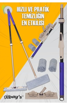 İlbay's Teleskopik Klipsli Mikrofiber Paspas Mop