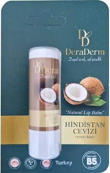 Deraderm Natural Lip Balm Hindistan Cevizi 5 Gr