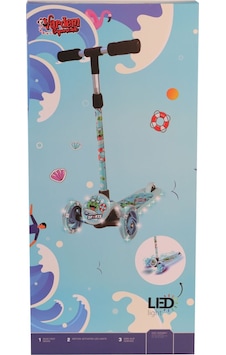 Mkwe082a Işıklı Canavar Scooter Mavi Renkli