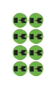 Kawasaki 8'Li Koruma Takozu 3D Sticker Etiket Yeşil Siyah Kawasaki 8'Li Koruma Takozu 3D Sticker Etiket Yeşil Siyah