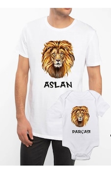 Aslan Parçası Baba Oğul Kız Tişört Zıbın Kombini (544656684) Aslan Parçası Baba Oğul Kız Tişört Zıbın Kombini (544656684)