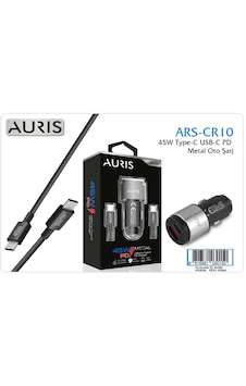 Auris Cr10 Type-c 45w Pd Araç Şarj Aleti Siyah