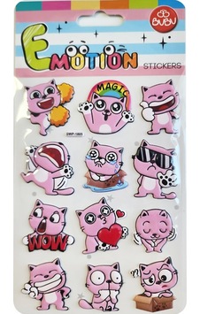 Bu-bu Emotıons Stickers Cats 10.9x20.5 Bubu-swp-1805 Çok Renkli