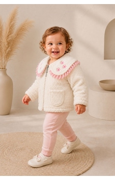 Cantoy Kız Bebek Dantel Ve Nakış Detaylı Bebek Wellsoft Mont Yumuşak Dokulu Hırka Ekru Cantoy Kız Bebek Dantel Ve Nakış Detaylı Bebek Wellsoft Mont Yumuşak Dokulu Hırka Ekru