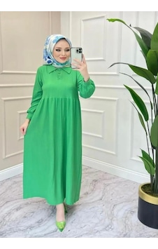 Lovie Moda Kadın Polo Yaka Elbise Yeşil Lovie Moda Kadın Polo Yaka Elbise Yeşil