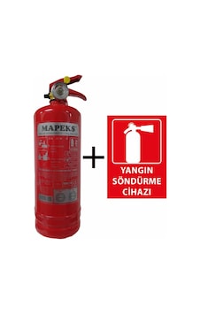 Mapeks Yangın Tüpü 1 KG ve Yangın Tüpü Levhası 2'li Set Mapeks Yangın Tüpü 1 KG ve Yangın Tüpü Levhası 2'li Set