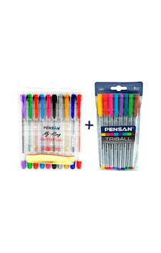 Pensan Triball 8 Li Tükenmez + Pensan My King 10'lu Simli Jel Kal Pensan Triball 8 Li Tükenmez + Pensan My King 10'lu Simli Jel Kal