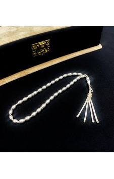 925 Ayar Arpa Kesim Gümüş Silver Tesbih