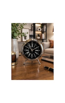 Sleep Nova Lüks Gümüş Metal Dekoratif Masa Saati Sleep Nova Lüks Gümüş Metal Dekoratif Masa Saati