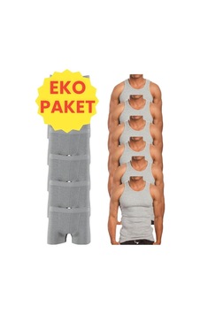 Mood Agenda Erkek Eko Set 6 Adet Atlet 6 Adet Boxer Gri Gri Gri - Gri Mood Agenda Erkek Eko Set 6 Adet Atlet 6 Adet Boxer Gri Gri Gri - Gri