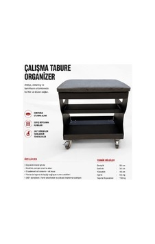 Tekerlekli Metal Tabure