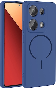 Xiaomi Redmi Note 13 Pro 4g Kılıf M-safe Şarj Özellikli Zore Meta Kapak Lacivert Xiaomi Redmi Note 13 Pro 4g Kılıf M-safe Şarj Özellikli Zore Meta Kapak Lacivert