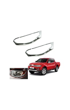 Mitsubishi L200 2006 2014 Ön Far Kaplama Abs Krom