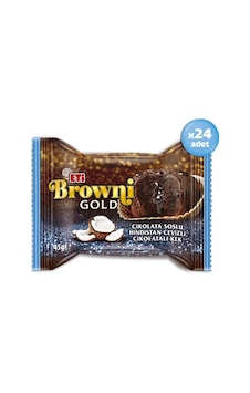 Browni Gold Çikolata Soslu Hindistan Cevizli Çikolatalı Kek 45 G X 24 Adet