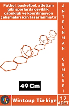 Antrenmanmalzemesi Futbol Basketbol Spor Koordinasyon Çabukluk Hız Çantalı Antrenman Çemberi 12 Adt Çok Renkli Antrenmanmalzemesi Futbol Basketbol Spor Koordinasyon Çabukluk Hız Çantalı Antrenman Çemberi 12 Adt Çok Renkli