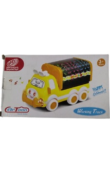 oyuncak kamyon sesli ışıklı hareketli 20 cm yeşil