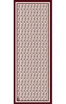 Bushu İmza Monogram Twill Şal 70x190 Bordo