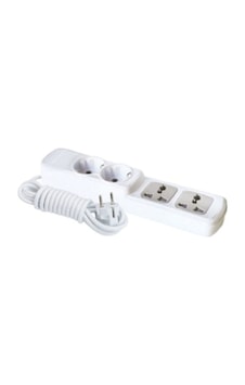 Far F196a 2+2 Universal Grup Priz 2 Metre Kompakt Ve Çoklu Priz Çözümü Far F196a 2+2 Universal Grup Priz 2 Metre Kompakt Ve Çoklu Priz Çözümü