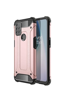 Kilifone - One Plus Uyumlu Nord N10 5g - Kılıf Çift Katman Zırh Tank Crash Military Kapak - Rose Gold Kilifone - One Plus Uyumlu Nord N10 5g - Kılıf Çift Katman Zırh Tank Crash Military Kapak - Rose Gold