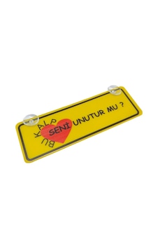 Northcity Yazılı Kalp Plakası - Vantuzlu Sarı Dekoratif Cam Süsü 22x7.5cm Northcity Yazılı Kalp Plakası - Vantuzlu Sarı Dekoratif Cam Süsü 22x7.5cm