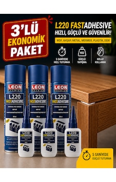 3 Adet Ultra Çok Güçlü Ve Hızlı Japon Yapıştırıcı 200 Ml+ 50 Gr