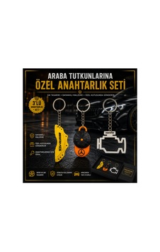 Üçlü Araba Anahtarlık Seti Siyah Siyah Üçlü Araba Anahtarlık Seti Siyah Siyah