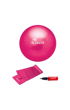 Delta 55 Cm Pilates Topu 120 X 15 Cm Orta Sert Bant Pompa Seti Pembe Delta 55 Cm Pilates Topu 120 X 15 Cm Orta Sert Bant Pompa Seti Pembe