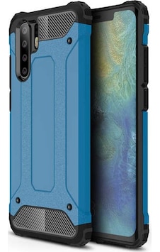 Kilifone - Huawei Uyumlu P30 Pro - Kılıf Çift Katman Zırh Tank Crash Military Kapak - Mavi Kilifone - Huawei Uyumlu P30 Pro - Kılıf Çift Katman Zırh Tank Crash Military Kapak - Mavi