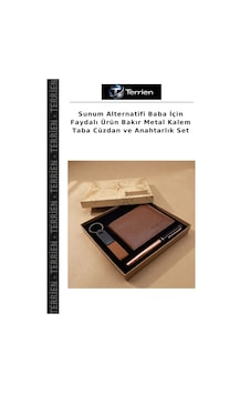 Terrien Sunum Alternatifi Baba İçin Faydalı Ürün Bakır Metal Kalem Taba Cüzdan Ve Anahtarlık Set Çok Renkli Terrien Sunum Alternatifi Baba İçin Faydalı Ürün Bakır Metal Kalem Taba Cüzdan Ve Anahtarlık Set Çok Renkli