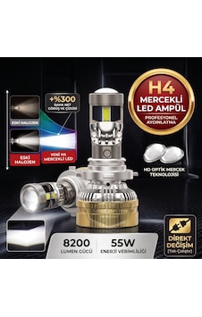 H4 Lazer Mercekli Far Ampulü Ufuk Çizgili Otomobil Araç Motosiklet Uyumlu Profesyonel Mini Projektör Led Beyaz Led Xenon Lamba 8200lm Şimşek Etkili Uzun Kısa 2 Adet 12/36v 55w H4 Lazer Mercekli Far Ampulü Ufuk Çizgili Otomobil Araç Motosiklet Uyumlu Profesyonel Mini Projektör Led Beyaz Led Xenon Lamba 8200lm Şimşek Etkili Uzun Kısa 2 Adet 12/36v 55w