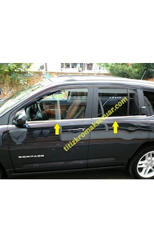 Jeep Compass Krom Cam Altı Çıtası Aksesuarı 4 P. Paslanmaz Çelik Jeep Compass Krom Cam Altı Çıtası Aksesuarı 4 P. Paslanmaz Çelik