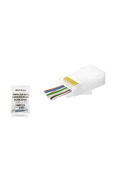 Ekonomik Rj45 Konnektör Seti 100 Adet Beyaz Ekonomik Rj45 Konnektör Seti 100 Adet Beyaz