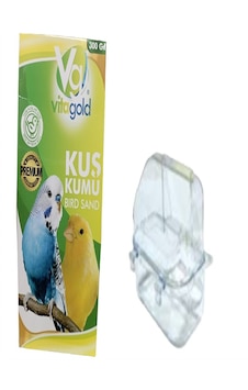 Kuş Kumu 300 Gr Tüm Kuşlar İçin Ve Şeffaf Lüks Kuş Yemlik