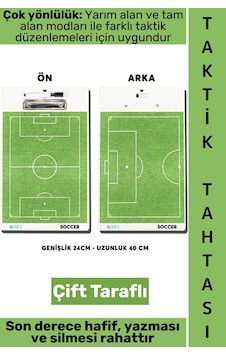 Futboltaktik Profesyonel Amatör Okul Tam Yarı Saha Çift Taraflı Futbol Taktik Tahtası 24 X 40 Cm Çok Renkli Futboltaktik Profesyonel Amatör Okul Tam Yarı Saha Çift Taraflı Futbol Taktik Tahtası 24 X 40 Cm Çok Renkli