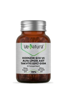 Venatura Qoenzim Q10 ve Alfa Lipoik Asit 60 Kapsül Venatura Qoenzim Q10 ve Alfa Lipoik Asit 60 Kapsül