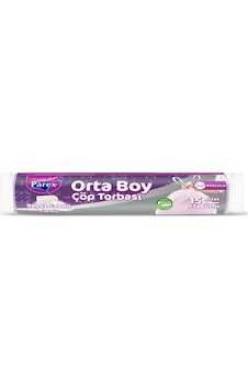 Parex Beyaz Sabun Kokulu Orta Boy Büzgülü Çöp Torbası 15'li Pembe 55 x 60 CM Parex Beyaz Sabun Kokulu Orta Boy Büzgülü Çöp Torbası 15'li Pembe 55 x 60 CM