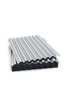 Boyasız Galvaniz Oluklu Sac 0,30 Mm 87,5x200 Cm 1 Adet 1,75 M2